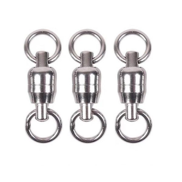 Stainless Steel Double Ball Bearing Fishing Swivel Connector Solid Welded Rings - Image 3