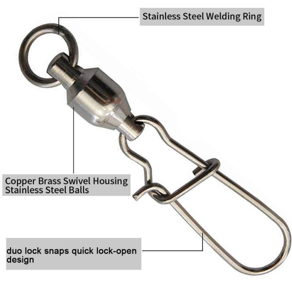High Strength Saltwater Big Game Ball Bearing Fishing Swivel With Nice Snap - Image 6