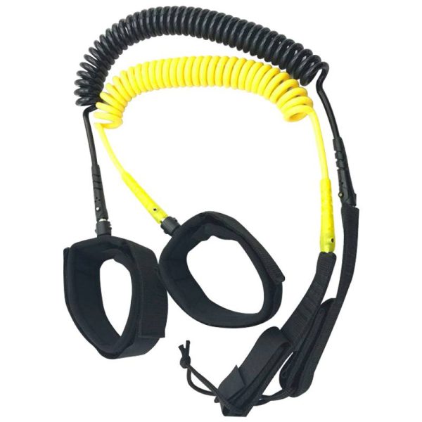 Hot Selling Surf Accessories Set, 7mm 10ft surf coiled leash with surf leash swivel, surf fin screws and fin key
