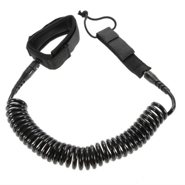 100-150kg pull 7mm 10ft Black Surfboard Paddle   Leash - Image 4