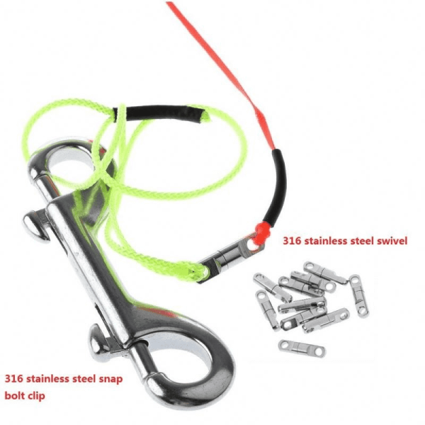 Heavy Duty Diving Finger Reel Line Double Swivels 316 Stainless Steel Swivel - Image 7