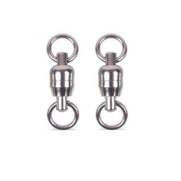 Stainless Steel Double Ball Bearing Fishing Swivel Connector Solid Welded Rings - Image 4