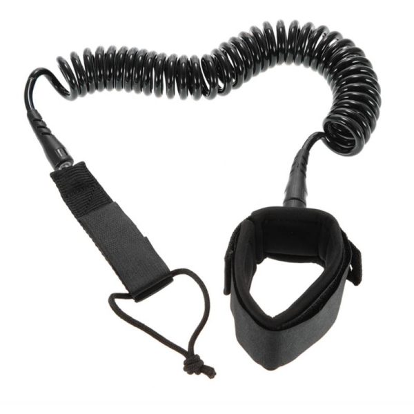 100-150kg pull 7mm 10ft Black Surfboard Paddle   Leash